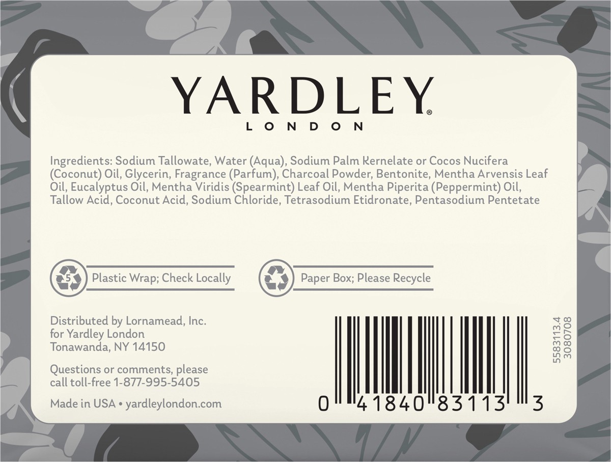 slide 8 of 10, Yardley London Bar Soap Activated Charcoal, 2 ct