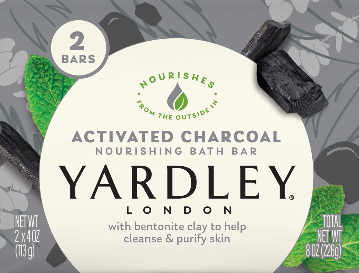 slide 9 of 10, Yardley London Bar Soap Activated Charcoal, 2 ct