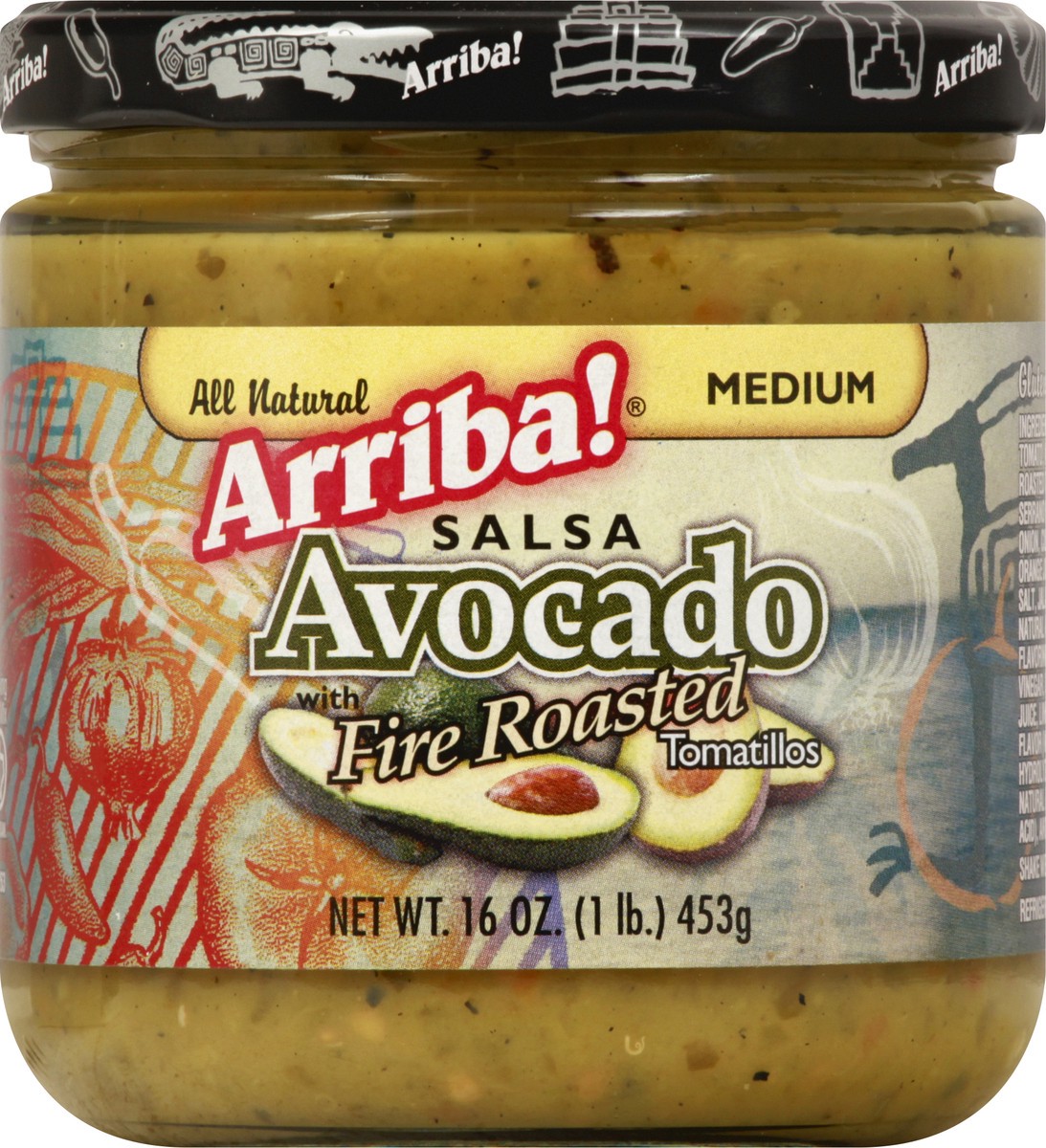 slide 2 of 9, Arriba! Mandrin Avocado Salsa, 16 oz