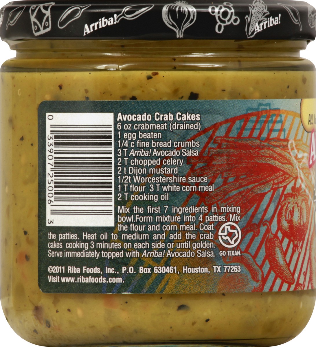 slide 8 of 9, Arriba! Mandrin Avocado Salsa, 16 oz