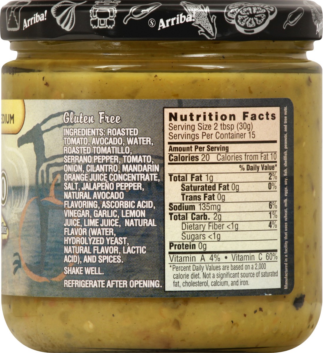 slide 9 of 9, Arriba! Mandrin Avocado Salsa, 16 oz