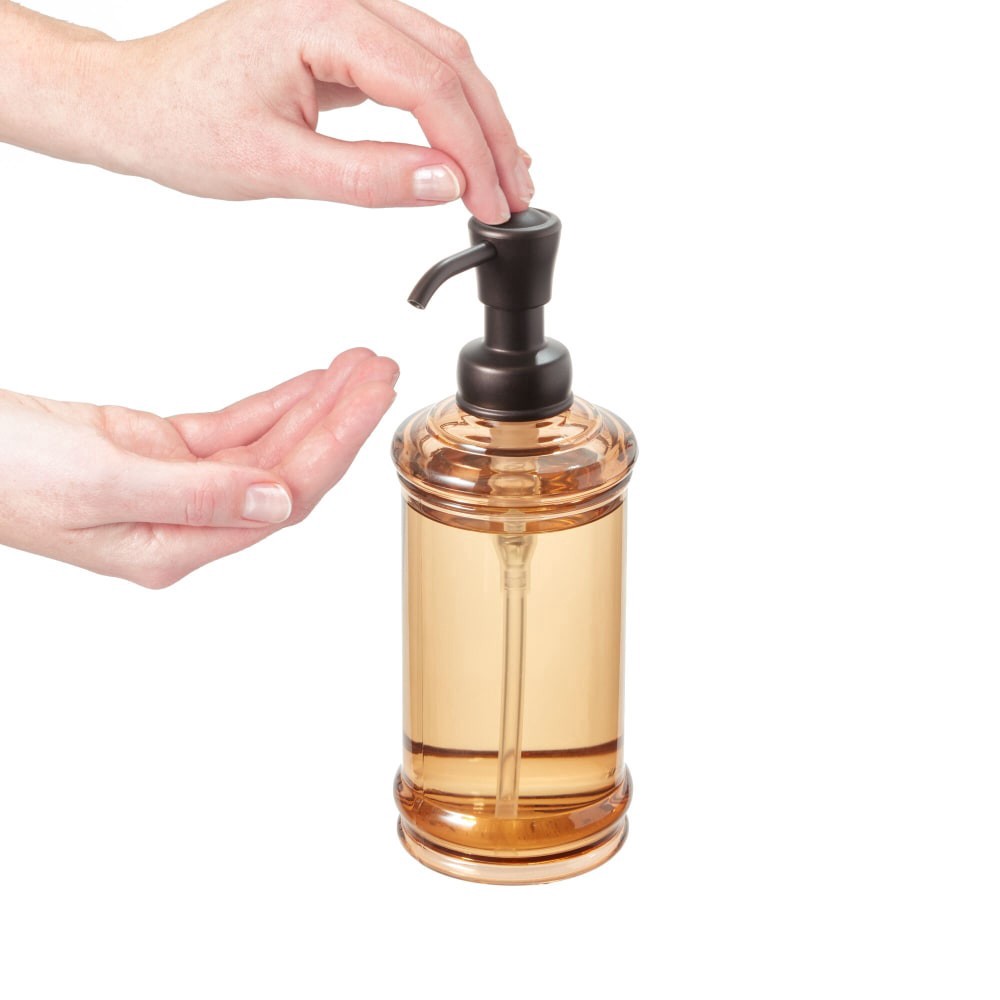 slide 2 of 2, Idesign York Soap Dispenser Pump - Amber/Bronze, 1 ct