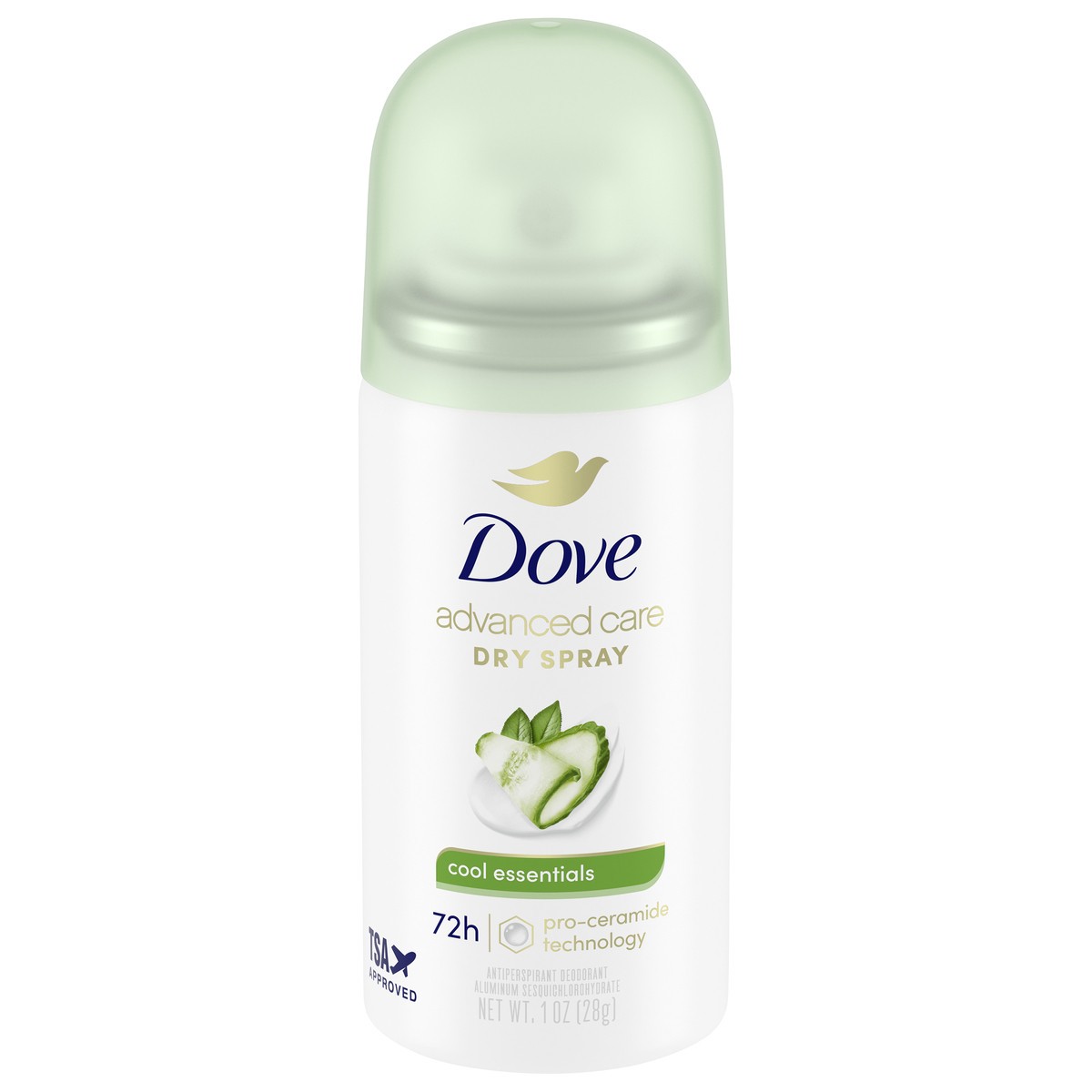 slide 1 of 4, Dove Cool Essentials Antiperspirant Deodorant Dry Spray, 1 oz