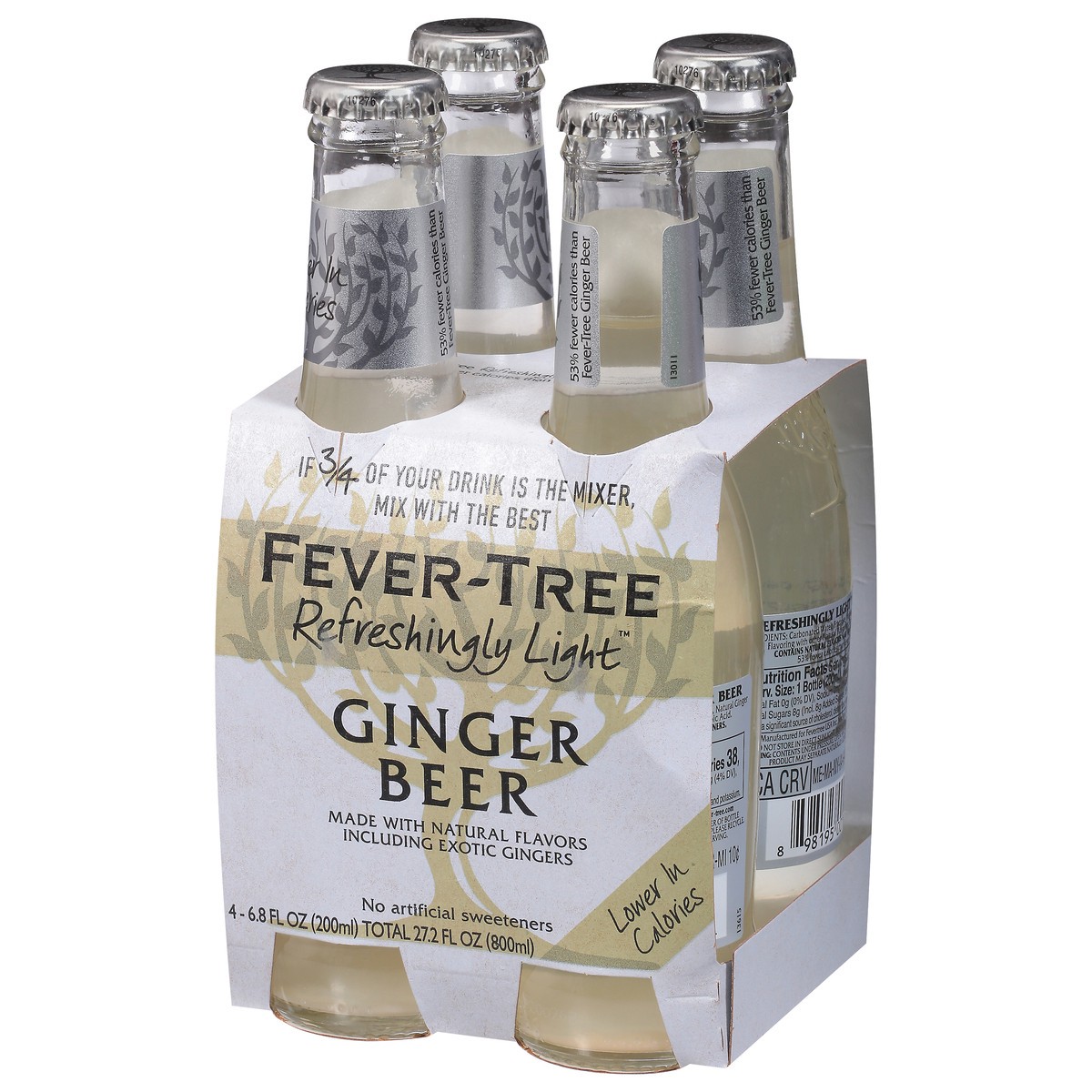 slide 5 of 9, Fever-Tree Premium Ginger Beer Light 4x200ml, 4 ct; 200 ml