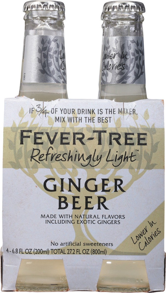 slide 9 of 9, Fever-Tree Premium Ginger Beer Light 4x200ml, 4 ct; 200 ml