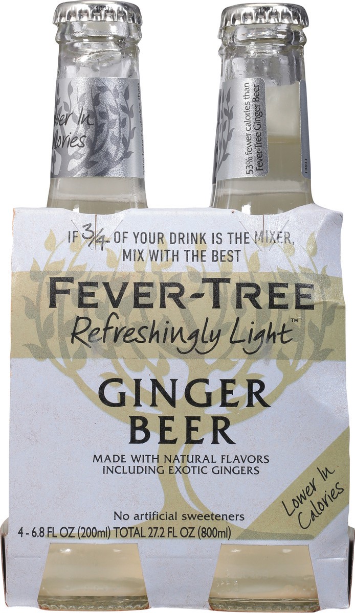 slide 6 of 9, Fever-Tree Premium Ginger Beer Light 4x200ml, 4 ct; 200 ml