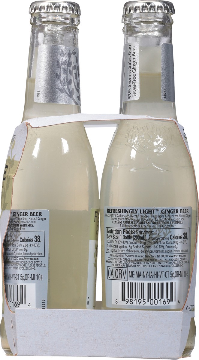 slide 2 of 9, Fever-Tree Premium Ginger Beer Light 4x200ml, 4 ct; 200 ml
