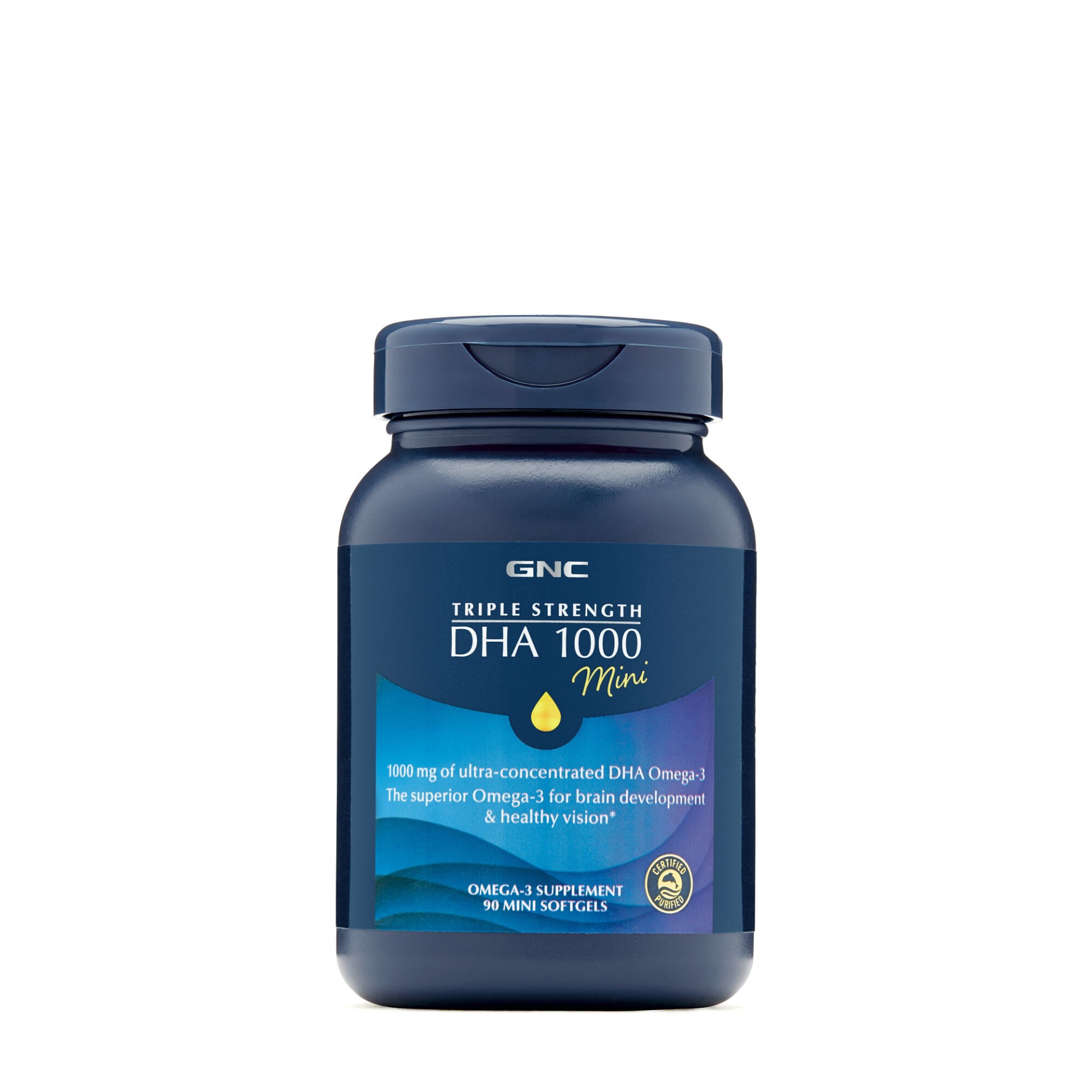 slide 1 of 1, GNC Triple Strength DHA 1000 Mini, 90 ct