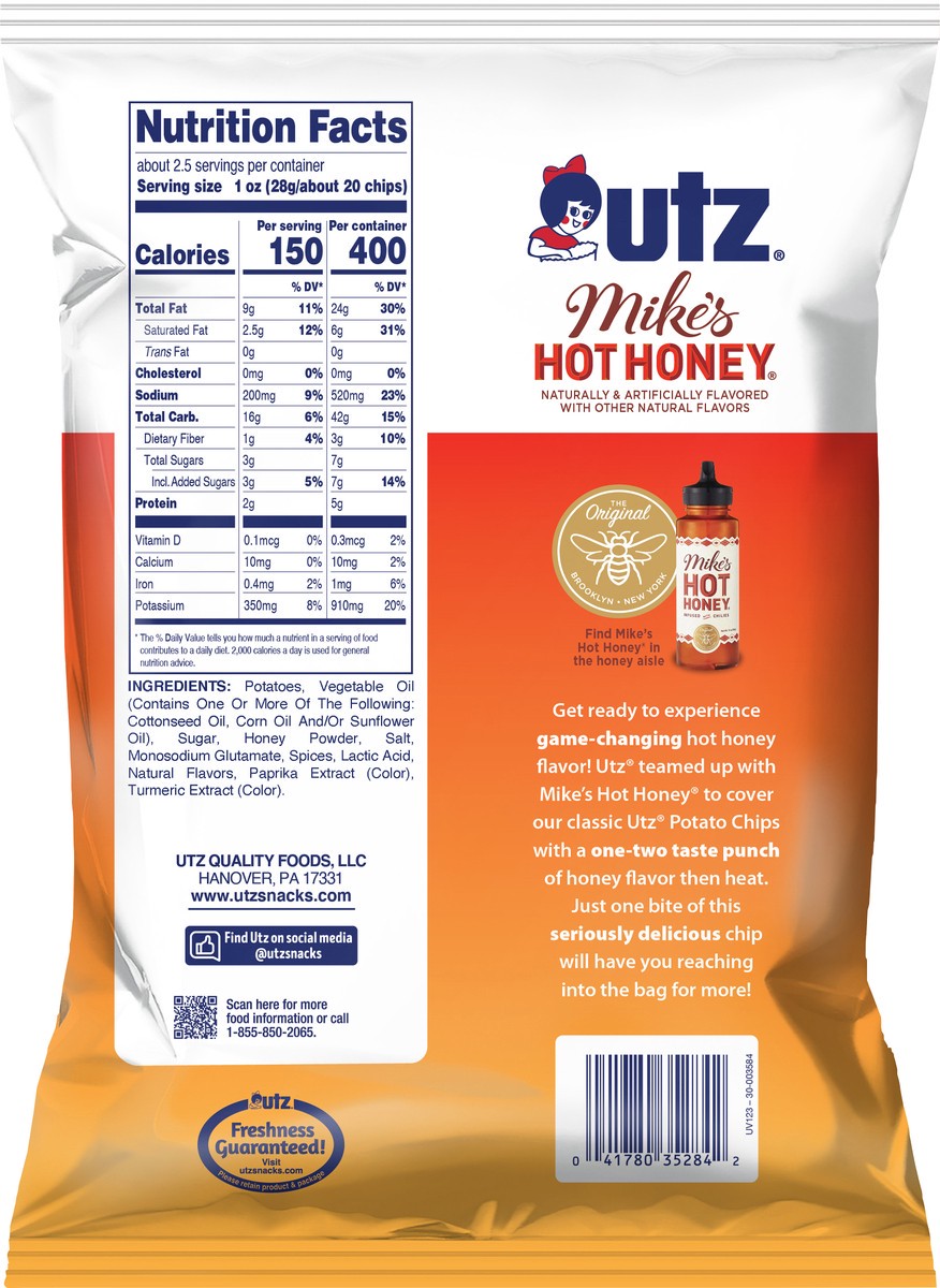 slide 6 of 7, Utz Mikes Hot Honey, 2.625 oz