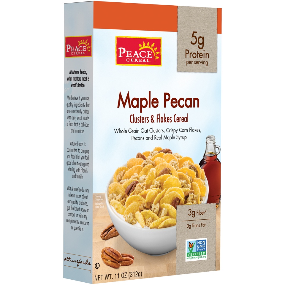 slide 1 of 3, Peace Cereal Peace Maple Pecan Cereal, 11 oz