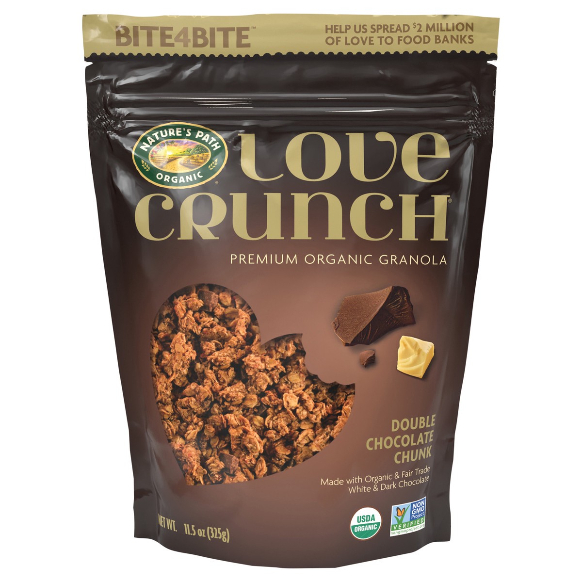 slide 1 of 6, Nature's Path Organic Love Crunch Organic Double Chocolate Chunk Granola 11.5oz Pouch, 11.5 oz