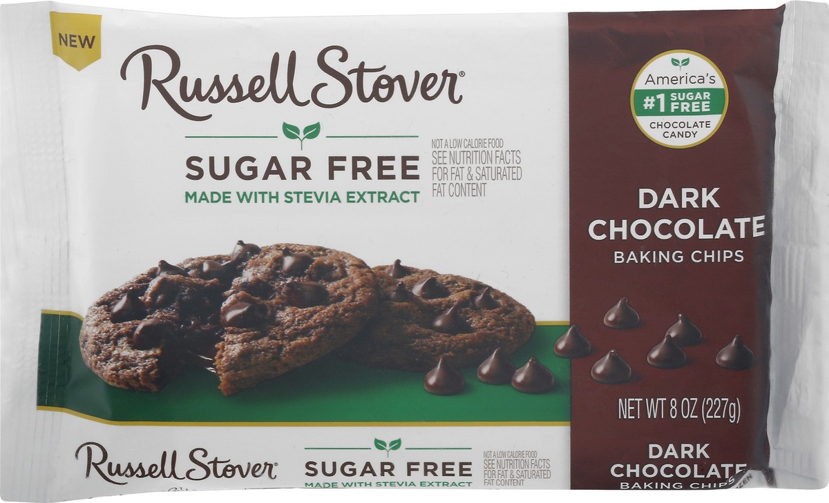 slide 11 of 12, Russell Stover Sugar Free Dark Chocolate Baking Chips 8 oz, 8 oz