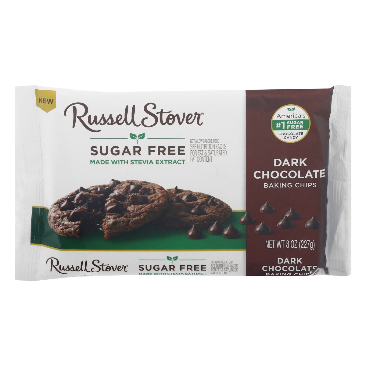 slide 3 of 12, Russell Stover Sugar Free Dark Chocolate Baking Chips 8 oz, 8 oz