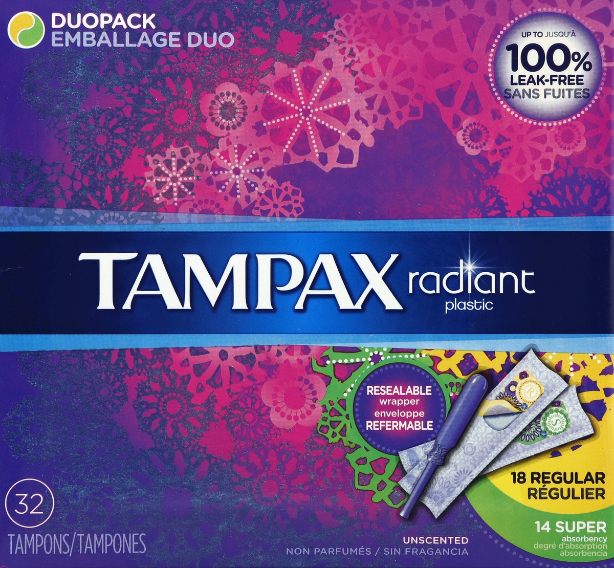 slide 5 of 7, Tampax Tampons , 32 ct
