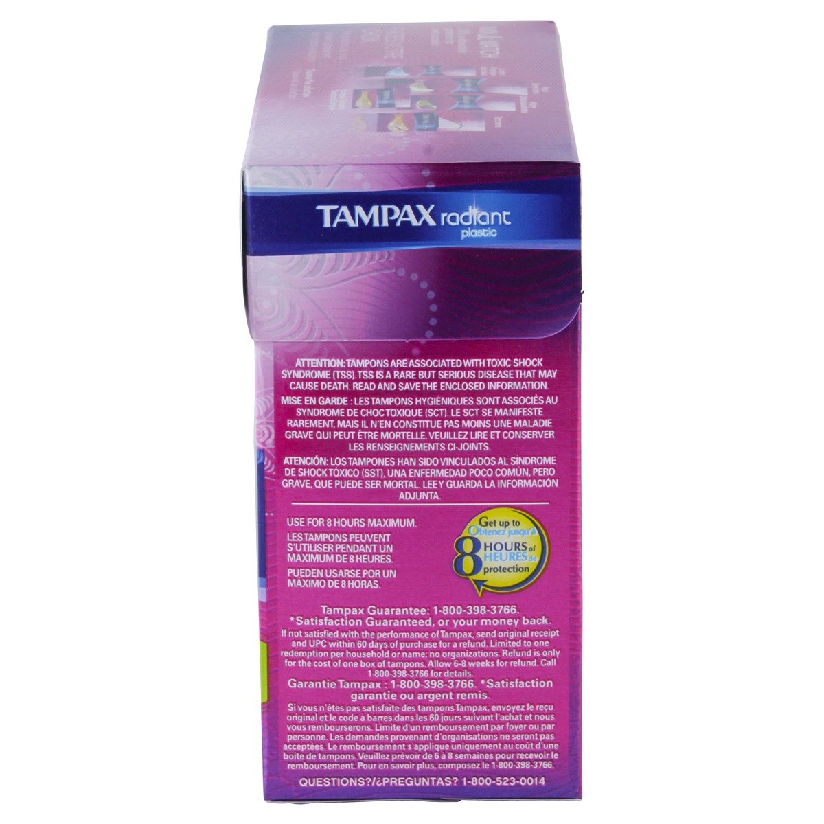 slide 6 of 13, Tampax Radiant Plastic Duopack (Regular/Super) Absorbency Tampons, 32 ct