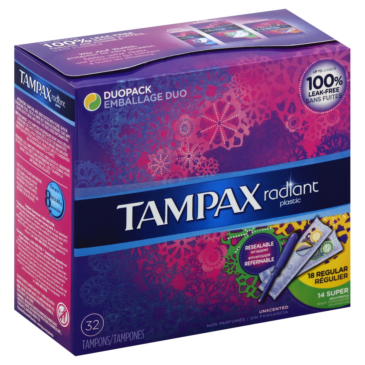 slide 1 of 7, Tampax Tampons , 32 ct