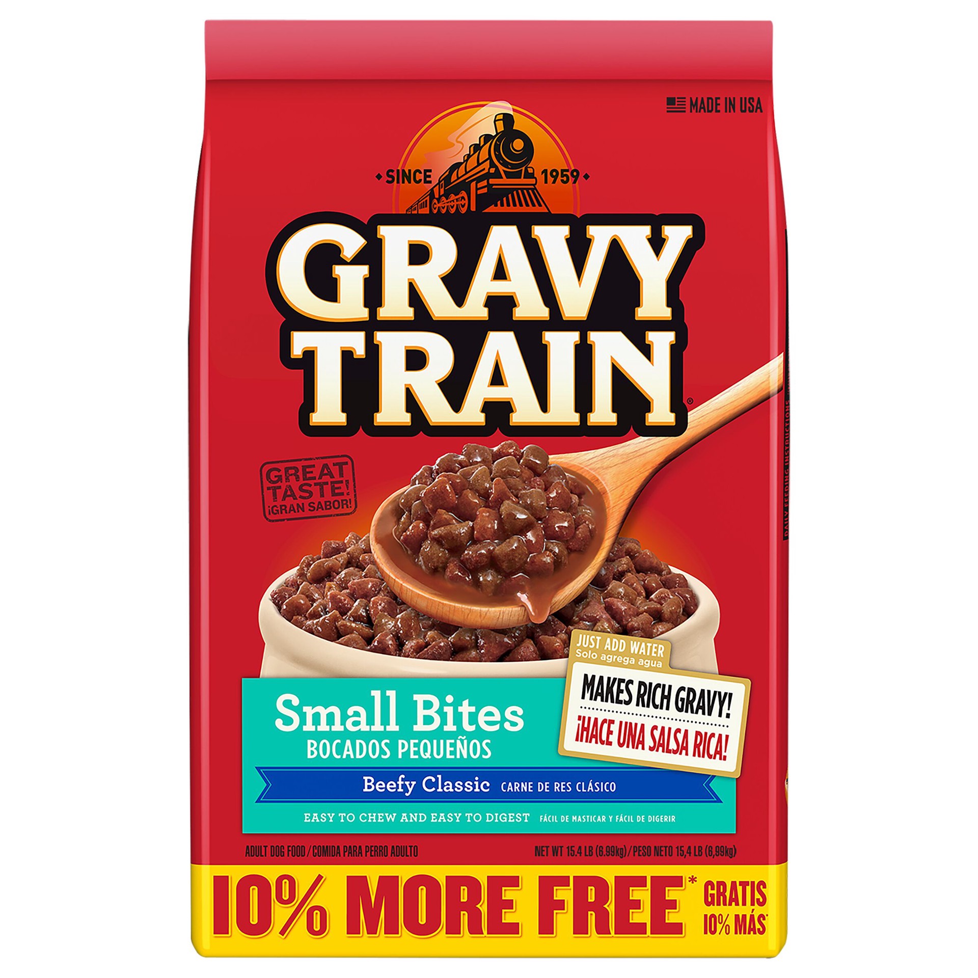 slide 1 of 3, Gravy Train Small Bites Beefy Classic Dry Dog Food, 15.4-Pound, 15.4 lb