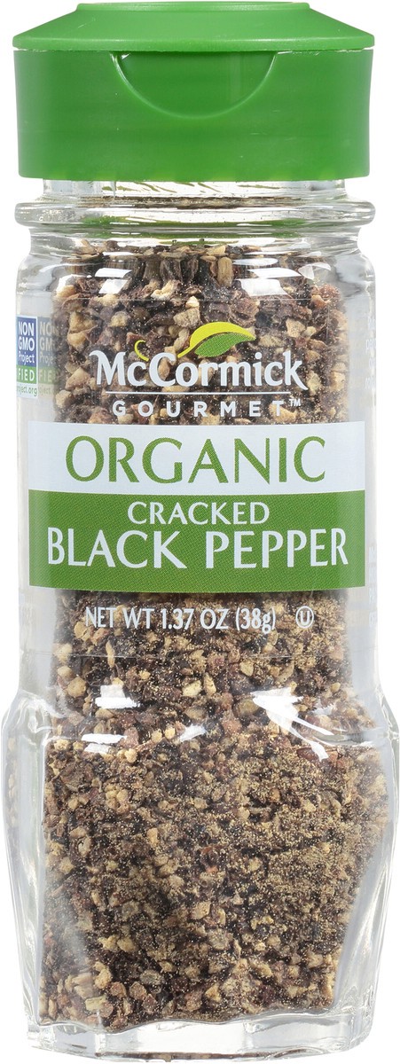 slide 3 of 7, McCormick Gourmet Organic Cracked Black Pepper, 1.37 oz, 1.37 oz