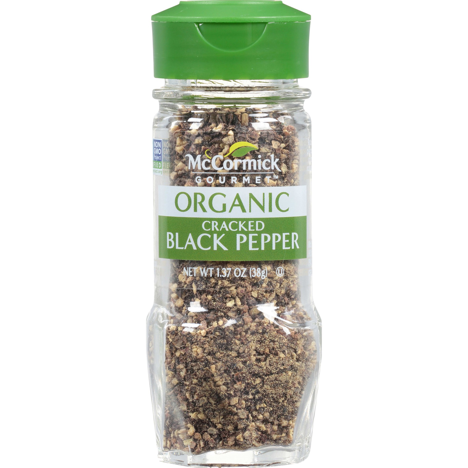 slide 1 of 7, McCormick Gourmet Organic Cracked Black Pepper, 1.37 oz, 1.37 oz