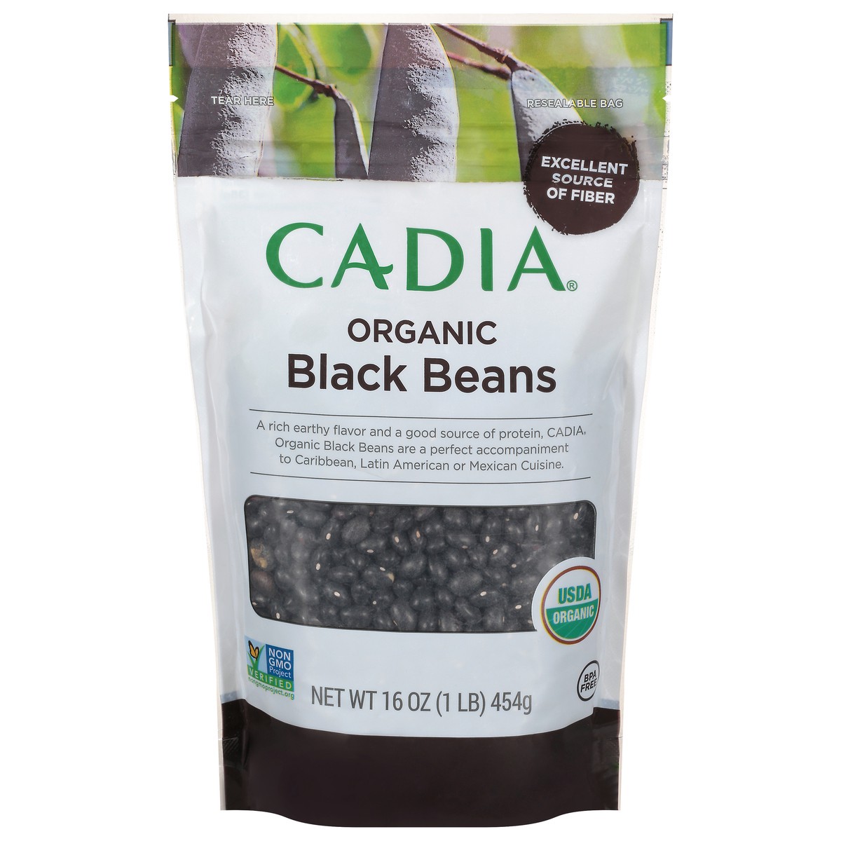 slide 2 of 4, Cadia Organic Black Beans 16 oz, 16 oz