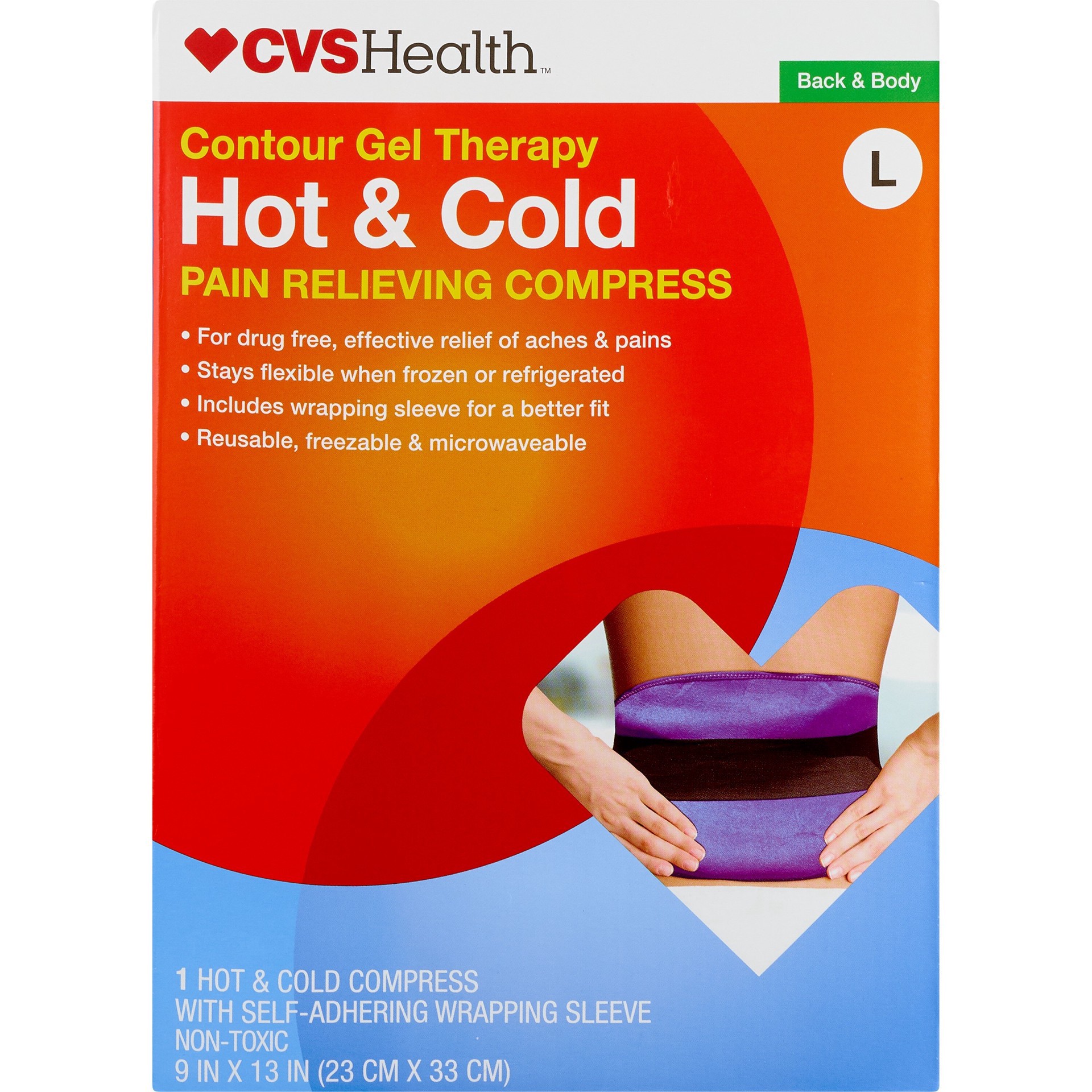 slide 1 of 1, CVS Health Deluxe Reusable Hot Cold Pain Relief Compress, Large, 1 ct