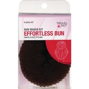 slide 1 of 1, Beauty 360 Effortless Bun Maker - Brown, 1 ct