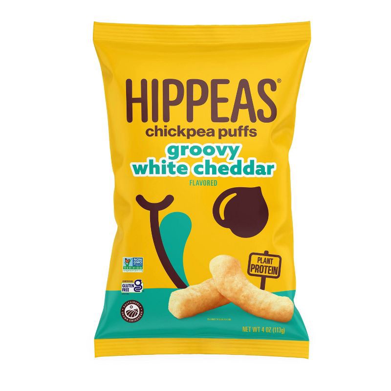 slide 1 of 5, Hippeas Groovy White Cheddar - 4oz, 4 oz