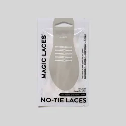 Magic Laces Adult 14pc (1 pr shoes) No Tie Shoe Laces - White