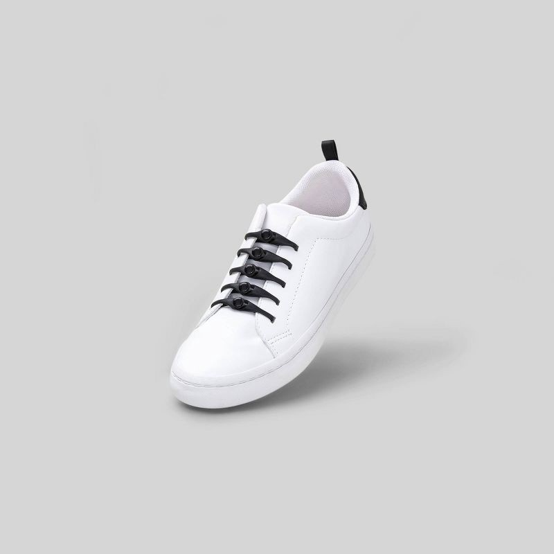 slide 4 of 4, Magic Laces Kids' 14pc (1 pr shoes) No Tie Shoe Laces - Black, 14 ct