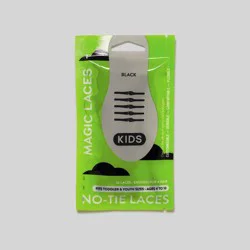 Magic Laces Kids' 14pc (1 pr shoes) No Tie Shoe Laces - Black