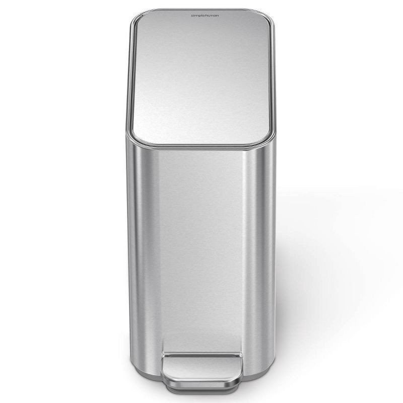 slide 7 of 8, simplehuman 5L Slim Bathroom Step Trash Can Stainless Steel Garbage Can with Built in Liner Pocket, 5 liter