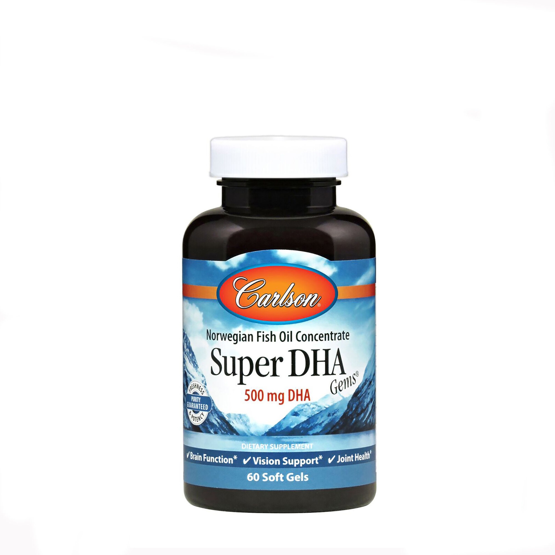 slide 1 of 1, Carlson Super DHA Gems 500 mg of DHA, 60 ct