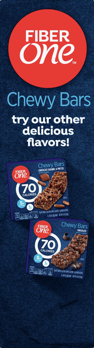 slide 7 of 9, Fiber One Chocolate Peanut Butter Chewy Bars 5 ea, 5 ct