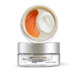 RoC Derm Correxion Dual Eye Cream - 0.68 fl oz: Hypoallergenic, Paraben-Free, Wrinkle Reduction, Hydrating