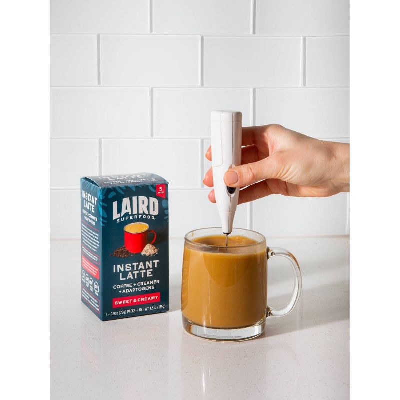 slide 4 of 7, Laird Superfood Sweet and Creamy Medium Roast Instant Latte - 5ct, 5 ct