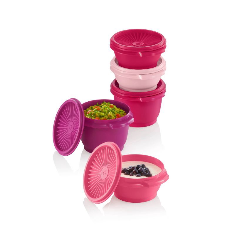 slide 7 of 7, Tupperware Heritage 5pk Plastic Food Storage Container Set Pink, 5 ct