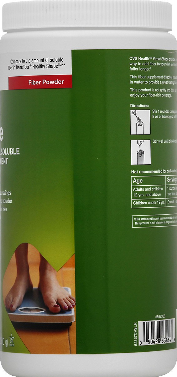 slide 8 of 11, CVS Health Great Shape Fiber Powder, 17.6 Oz, 17.6 oz