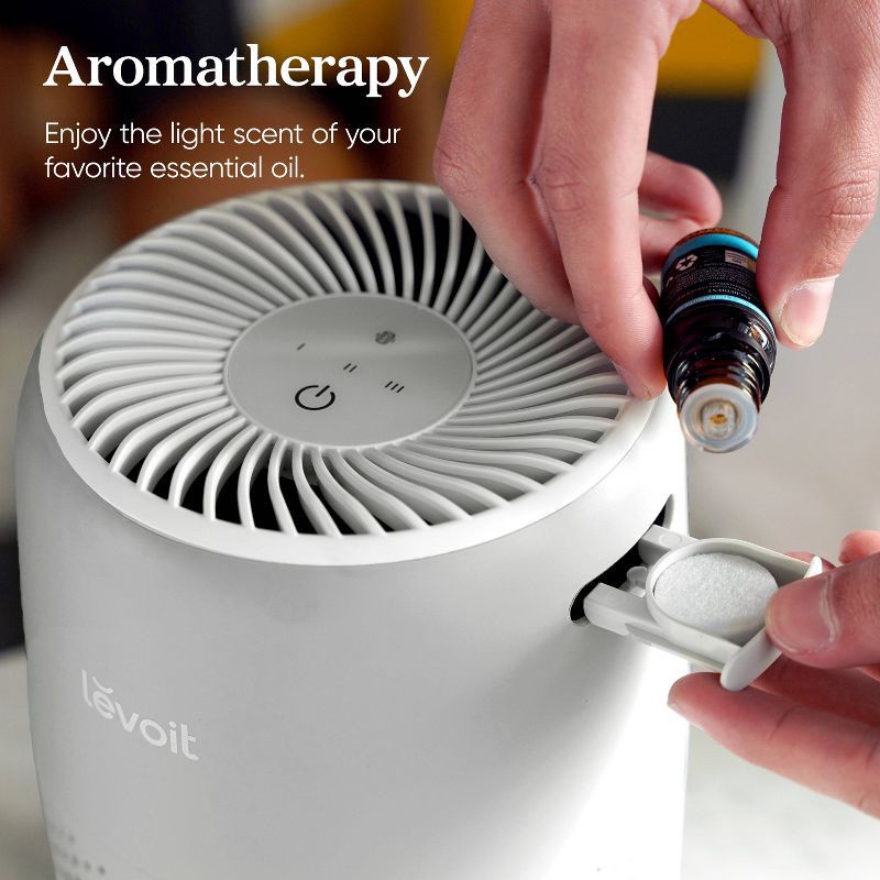 slide 15 of 16, Levoit Core Mini Air Purifier Gray: 3 Settings, Captures Mold & Pet Dander, Carbon Filter, 100-300 sq. ft., 2-Year Warranty, 1 ct