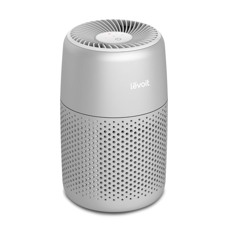 slide 5 of 16, Levoit Core Mini Air Purifier Gray: 3 Settings, Captures Mold & Pet Dander, Carbon Filter, 100-300 sq. ft., 2-Year Warranty, 1 ct