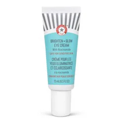 FIRST AID BEAUTY Brighten + Glow Eye Cream with Niacinamide: Paraben-Free Hydrating Treatment for Sensitive Skin