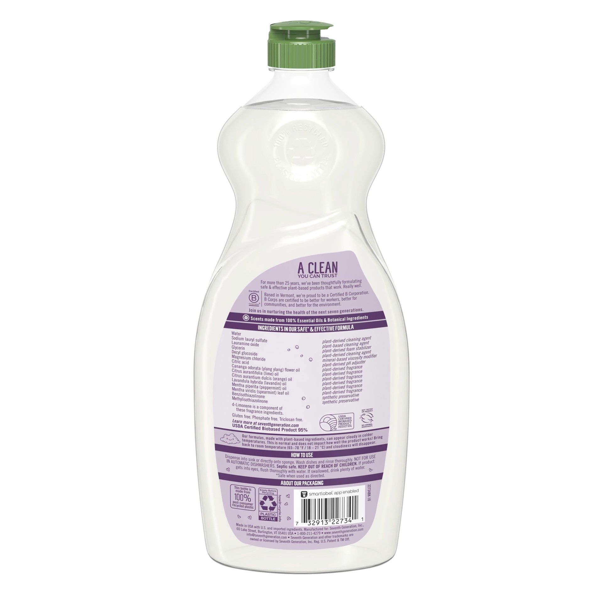 slide 3 of 3, Seventh Generation Hand Dish Lavender Floral & Mint, 25 oz, 25 fl oz