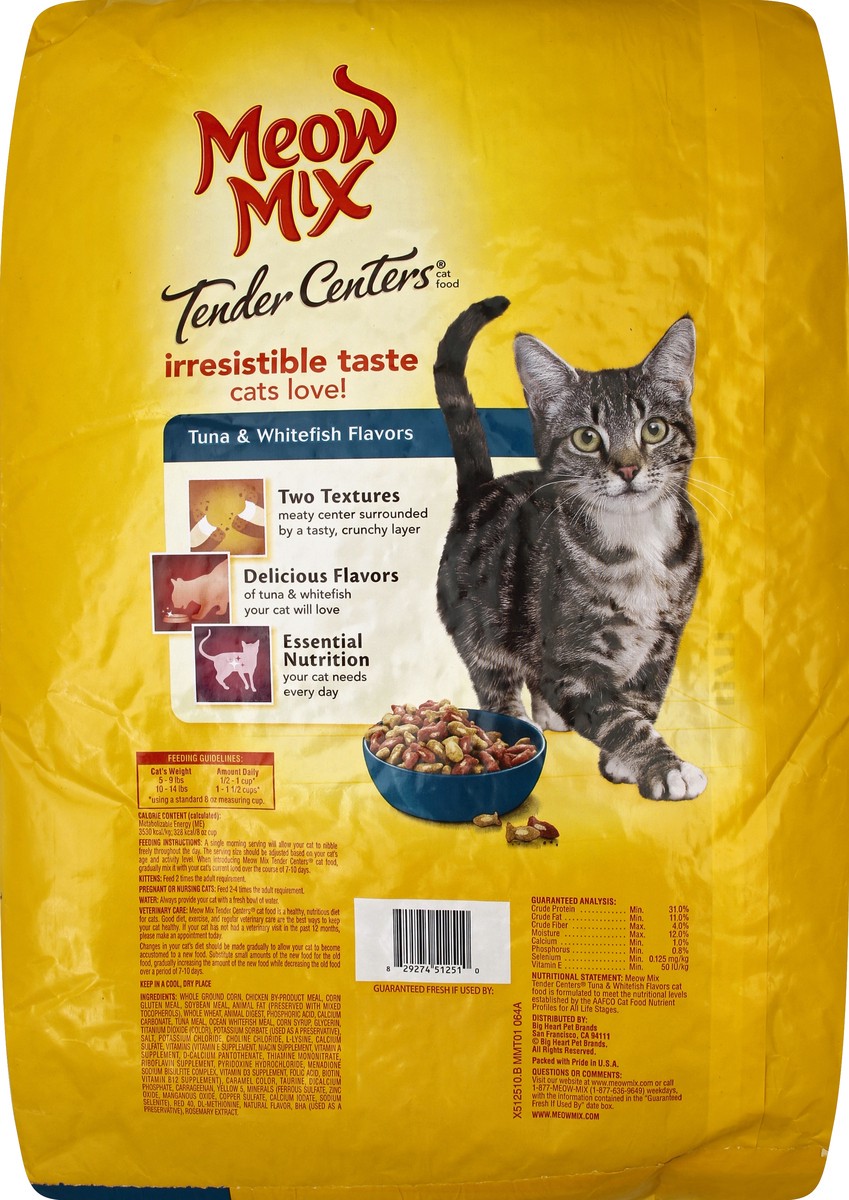 slide 6 of 6, Meow Mix Dry Cat Food Tender Centers Tuna & Whitefish, 13.5 lb