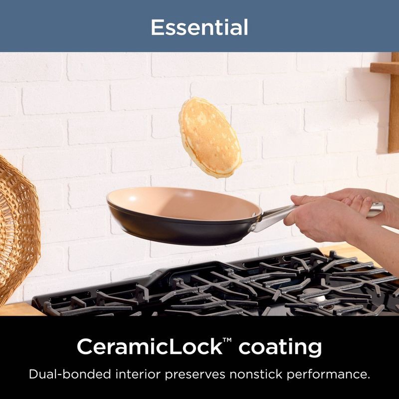 slide 10 of 12, Ninja 12pc Extended Life Essential Ceramic Cookware Set: Hard Anodized Aluminum, Dishwasher-Safe, Induction Compatible, 12 ct