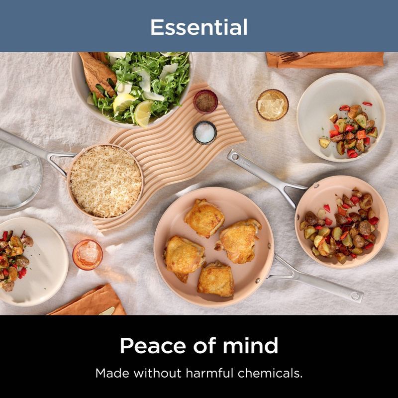 slide 8 of 12, Ninja 12pc Extended Life Essential Ceramic Cookware Set: Hard Anodized Aluminum, Dishwasher-Safe, Induction Compatible, 12 ct