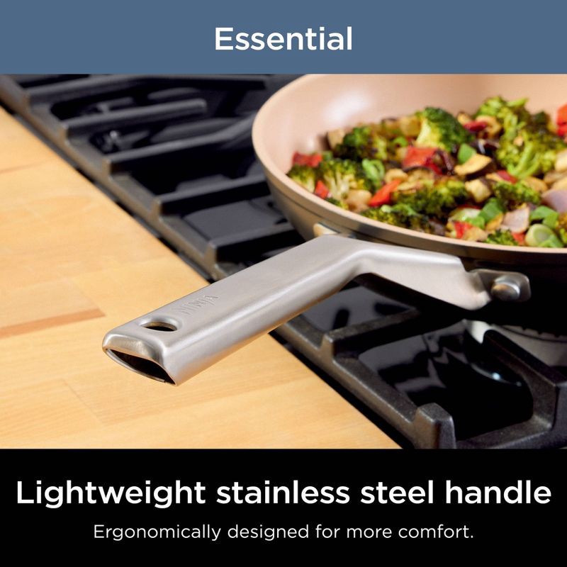 slide 4 of 12, Ninja 12pc Extended Life Essential Ceramic Cookware Set: Hard Anodized Aluminum, Dishwasher-Safe, Induction Compatible, 12 ct