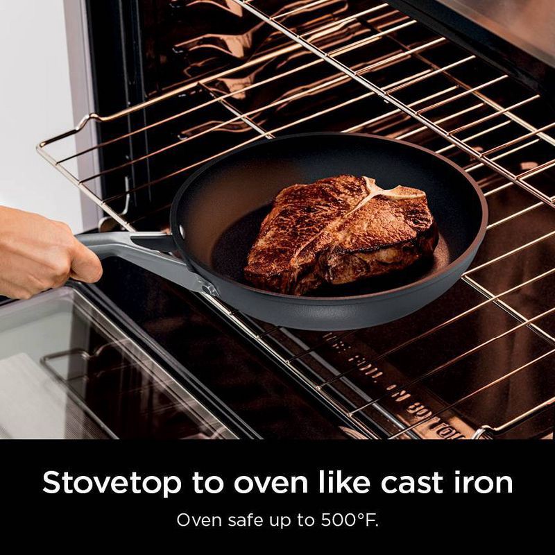 slide 3 of 8, Ninja 10" Never Stick Signature Hard-Anodized Fry Pan: Nonstick, Even-Heating, Dishwasher-Safe, Induction Compatible, 1 ct