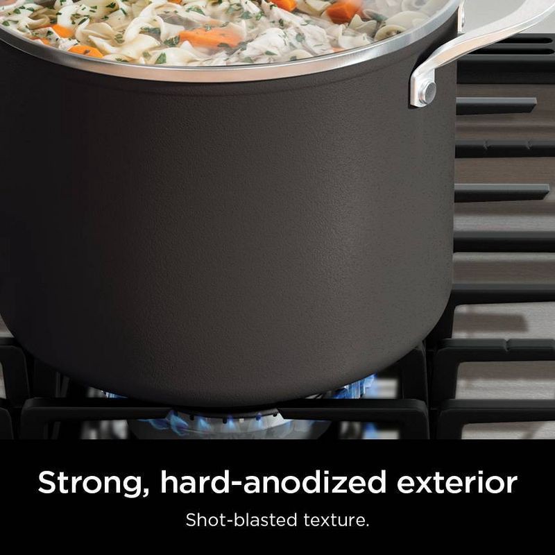 slide 5 of 8, Ninja 10" Never Stick Signature Hard-Anodized Fry Pan: Nonstick, Even-Heating, Dishwasher-Safe, Induction Compatible, 1 ct