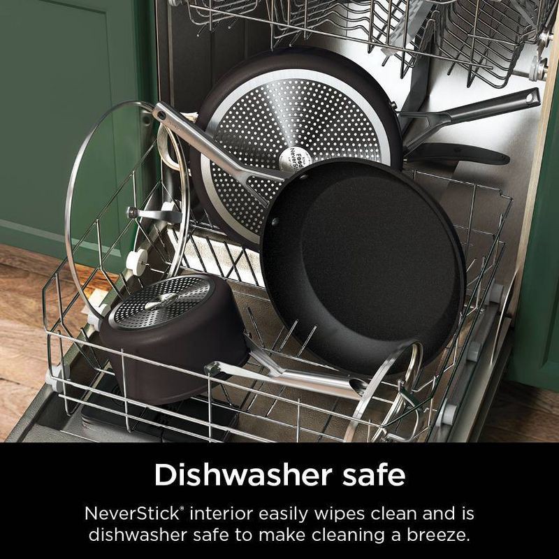 slide 6 of 8, Ninja 10" Never Stick Signature Hard-Anodized Fry Pan: Nonstick, Even-Heating, Dishwasher-Safe, Induction Compatible, 1 ct