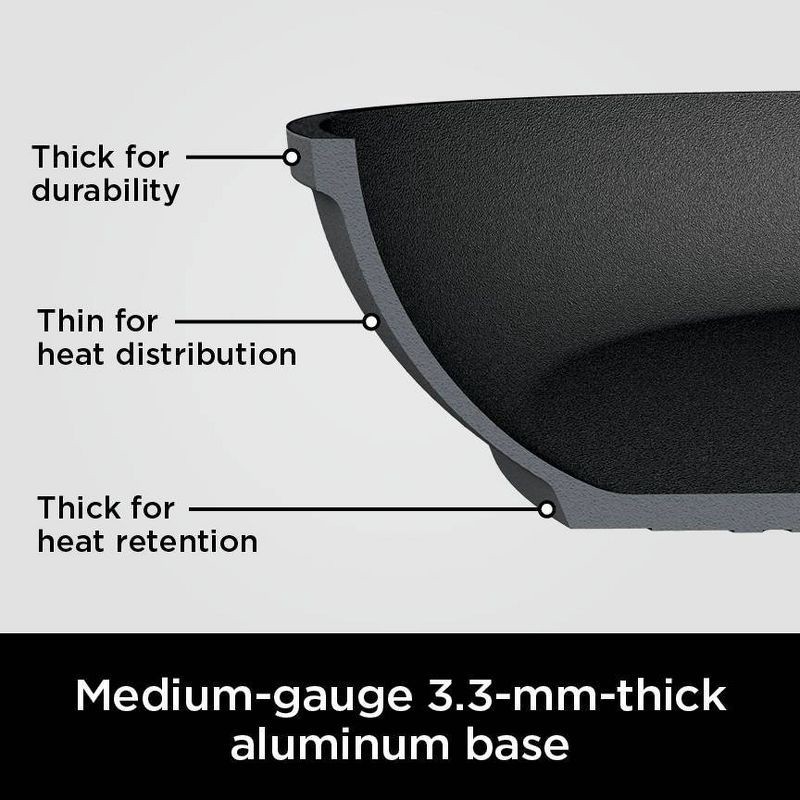 slide 8 of 8, Ninja 10" Never Stick Signature Hard-Anodized Fry Pan: Nonstick, Even-Heating, Dishwasher-Safe, Induction Compatible, 1 ct