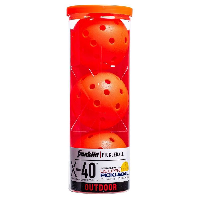 slide 5 of 5, Franklin Sports X-40 Pickleballs 3pk - Ember, 3 ct